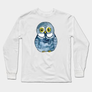 Women Owl Watercolor Long Sleeve T-Shirt